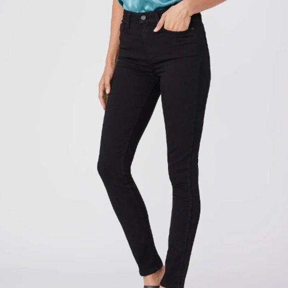 PAIGE Margot Ultra Skinny Jeans Shadow Black Women's Size 24 - Picture 2 of 13